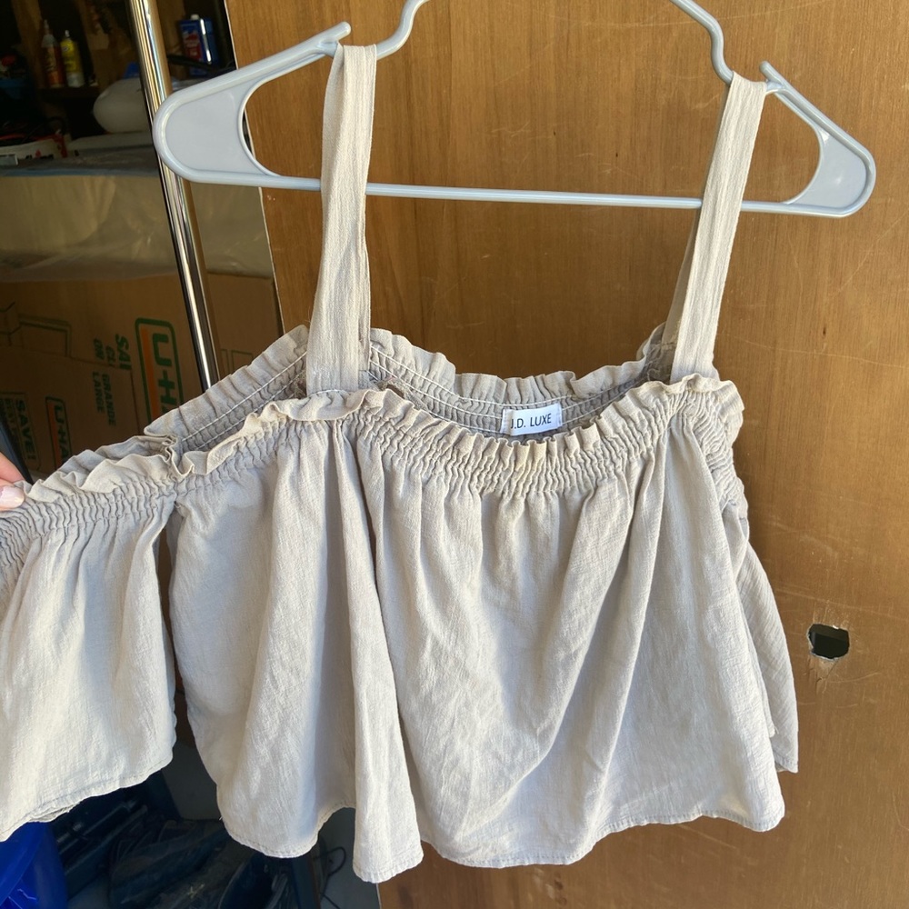 Olive off the shoulder top